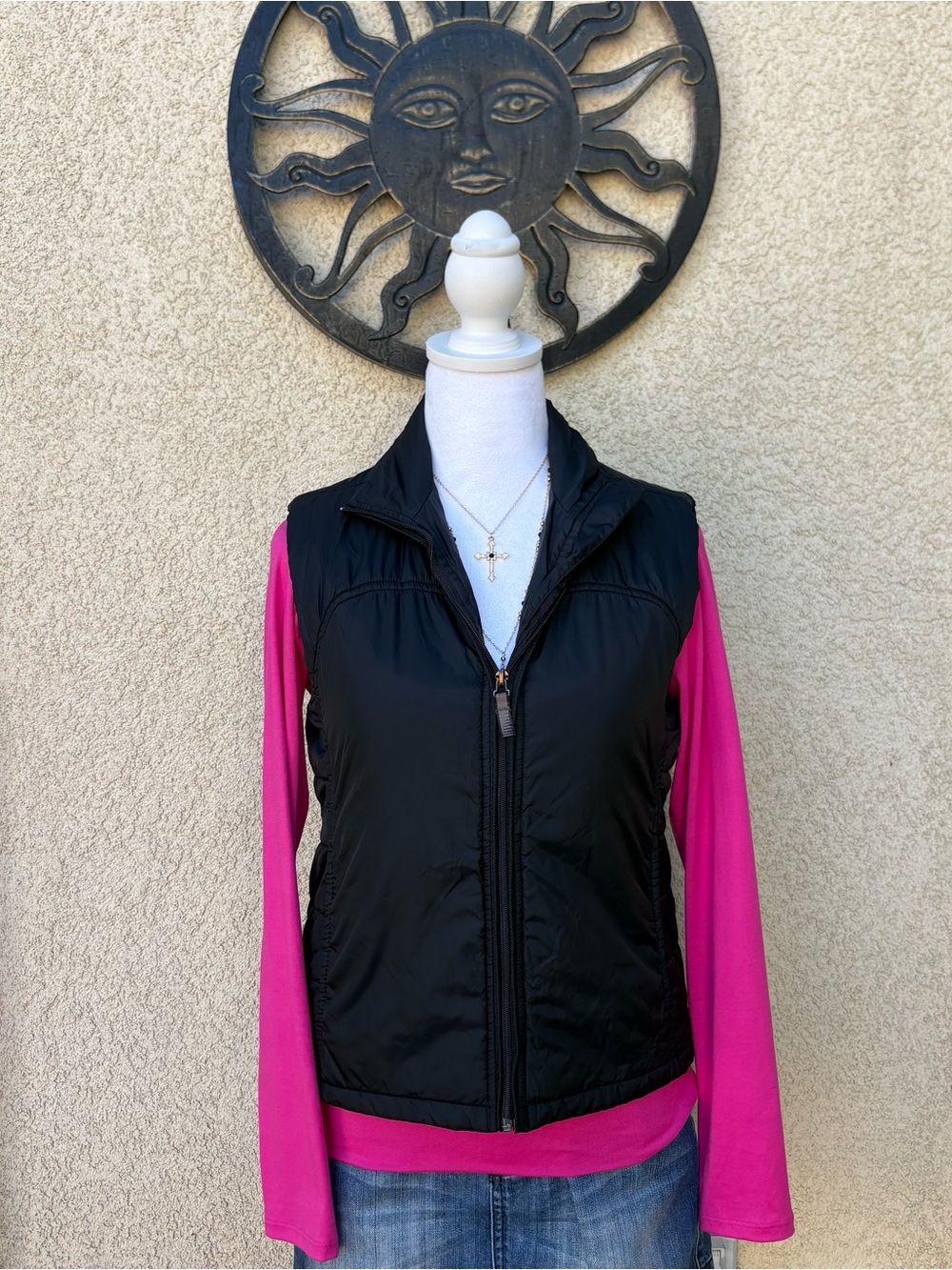 New Balance Black Puffer Vest Outerwear Fall Winter Hiking